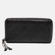 Gucci Black Guccissima Leather Continental Zip Around Wallet Sale