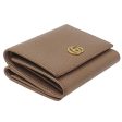 GUCCI Wallet Women s Trifold Petit Marmont Leather Pink Beige 474746 For Discount