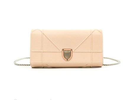 Christian Dior Diorama Croisiere Chain Wallet Grained Calfskin Rose Poudre Online Sale