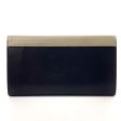 CELINE Long Wallet Purse leather black Tri-folded Women Used Online Sale