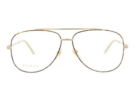 Gucci Mens Aviator Gold Gold Transparent Fashion Designer Eyewear For Discount