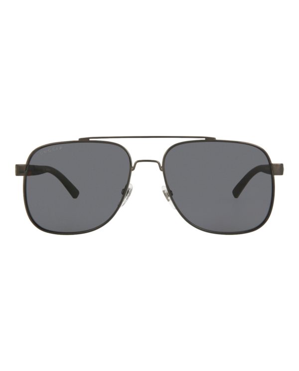 Gucci Mens Aviator Ruthenium Black Grey Fashion Designer Eyewear Sale