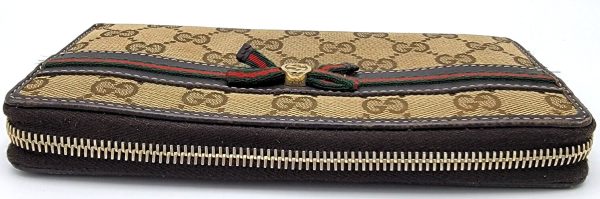 Gucci Wallet Gg Canvas Beige Brown Online Hot Sale