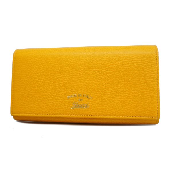 Gucci Long Wallet Women s Leather Yellow Online