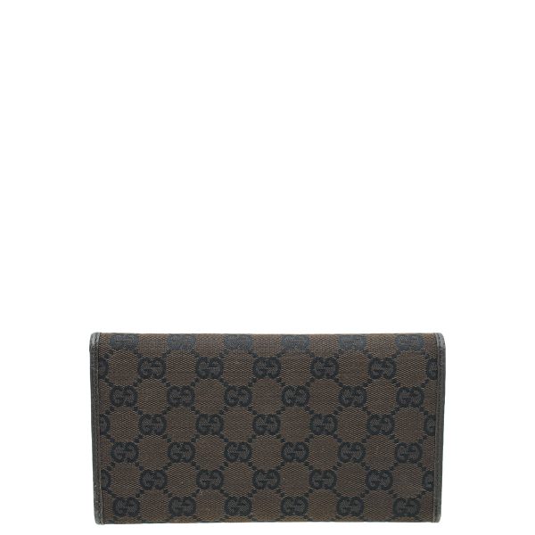 Gucci Chocolate GG Continental Wallet For Sale