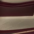 BURBERRY Burgundy Leather Double Zip Compact Wallet Online Hot Sale