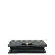 Gucci Black Guccissima Bow Chain Wallet For Discount