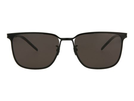 Saint Laurent Mens Square Rectangle Black Black Black Fashion Designer Eyewear Sale