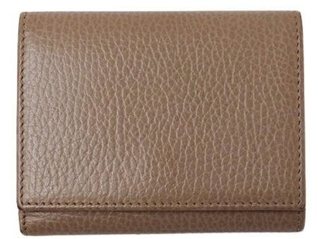 GUCCI Wallet Women s Trifold Petit Marmont Leather Pink Beige 474746 For Discount