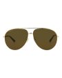 Gucci Mens Aviator Gold Gold Brown Fashion Designer Eyewear Online