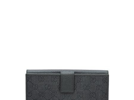 Gucci Black Studded Interlocking G Continental Wallet Sale