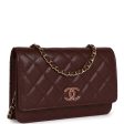 Chanel Wallet on Chain WOC Burgundy Caviar Light Gold Hardware Supply