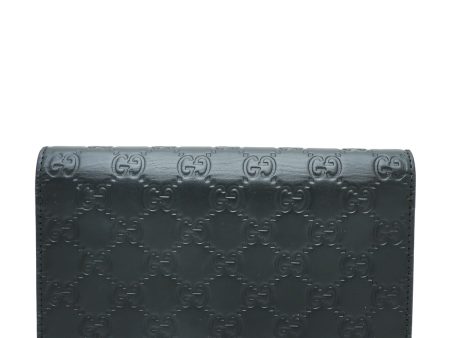 Gucci Black GG Signature Chain Wallet Discount