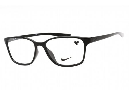 Nike Stylish Rectangular Frame Eyeglasses with Clear Demo Lens Supply