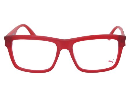 Puma Mens Square Rectangle Red Black Transparent Fashion Designer Eyewear For Cheap