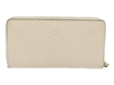 GUCCI GG Canvas ssima Long Wallet White  30393 Discount