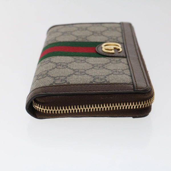 GUCCI GG Canvas Web Sherry Line Ophidia Long Wallet Beige Red 523154  49471 For Cheap