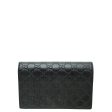 Gucci Black Guccissima Bow Chain Wallet For Discount