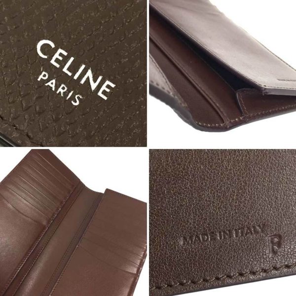 Celine long wallet billfold 10C383BEN.19BR Vertical men s For Sale