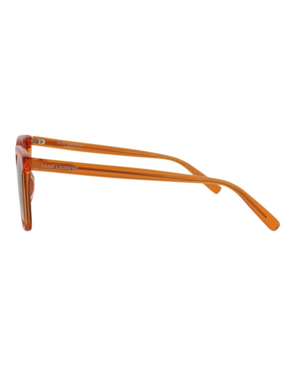 Saint Laurent Mens Square Rectangle Orange Orange Red Fashion Designer Eyewear Discount