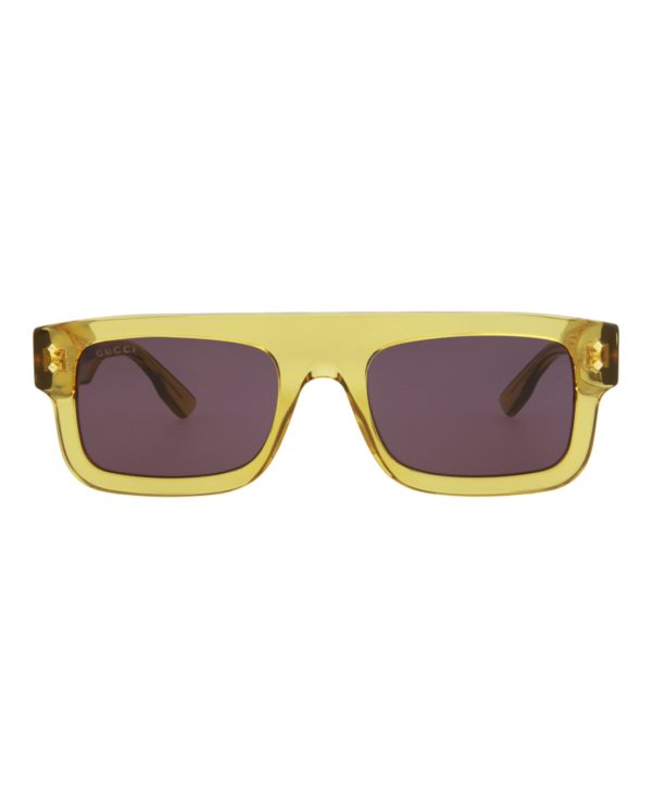 Gucci Mens Square Rectangle Yellow Yellow Grey Fashion Designer Eyewear Online Sale