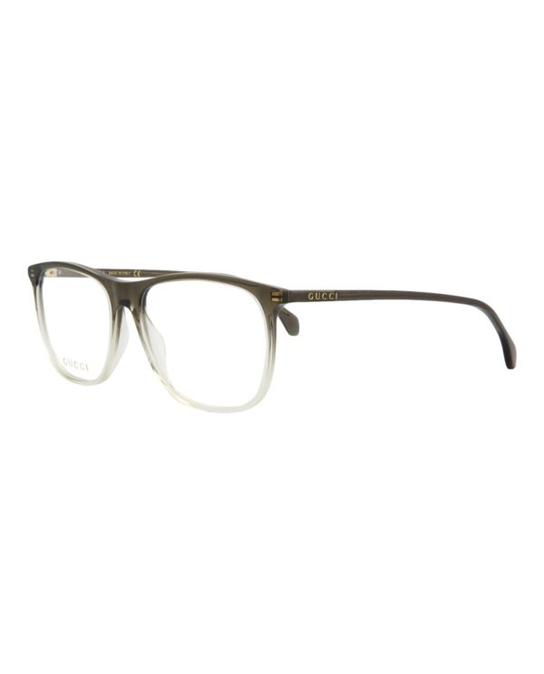 Gucci Mens Square Rectangle Grey Grey Transparent Fashion Designer Eyewear Online