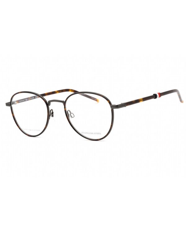 Tommy Hilfiger Eyeglasses with Clear Demo Lens and Havana Ruthenium Frame on Sale