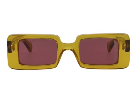 Gucci Mens Square Rectangle Yellow Yellow Violet Fashion Designer Eyewear Fashion