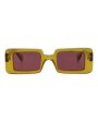 Gucci Mens Square Rectangle Yellow Yellow Violet Fashion Designer Eyewear Fashion