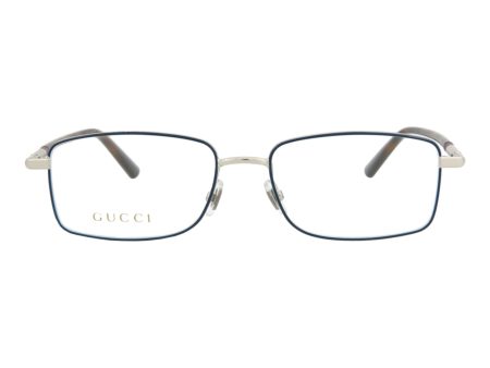 Gucci Mens Square Rectangle Blue Havana Transparent Fashion Designer Eyewear Online Sale