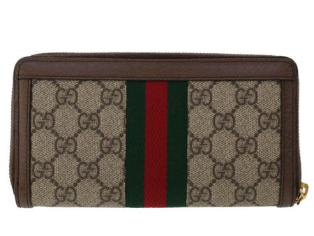 GUCCI GG Canvas Web Sherry Line Ophidia Long Wallet Beige Red 523154  49471 For Cheap