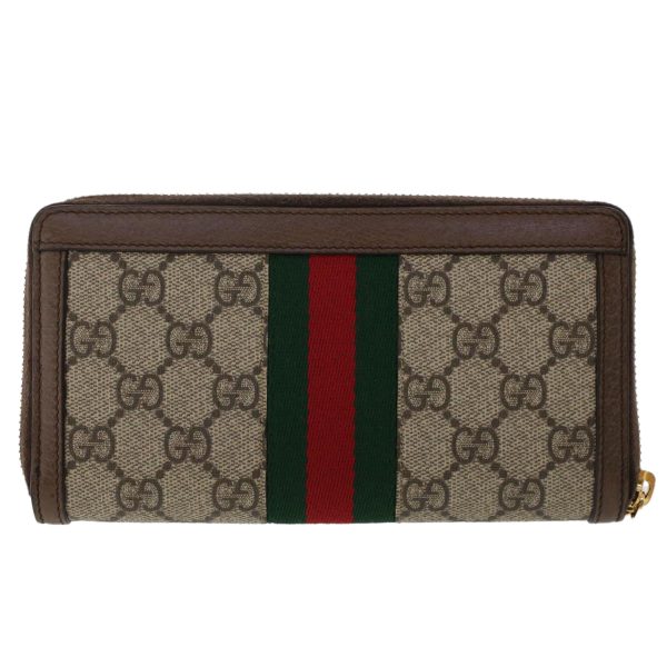 GUCCI GG Canvas Web Sherry Line Ophidia Long Wallet Beige Red 523154  49471 For Cheap