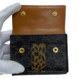 CELINE Tri-fold wallet leather Brown Trifold wallet Leopard Women Used Online now