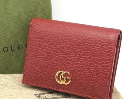 Gucci Folio Wallet GG Marmont Red 456126 Discount