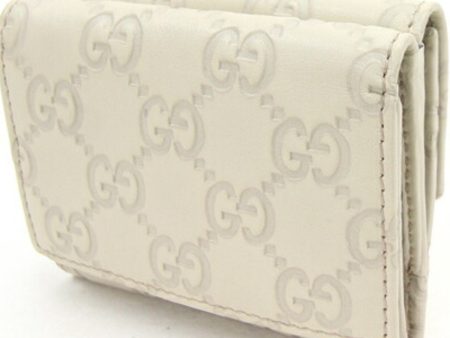 GUCCI Trifold Wallet sima 261502 Ivory Leather Women s Online