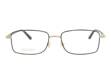 Gucci Mens Square Rectangle Black Havana Transparent Fashion Designer Eyewear on Sale