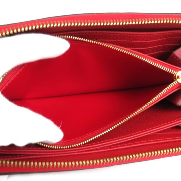 LOUIS VUITTON Round Zipper Long Wallet Monogram Emprene Zippy Scarlet Women s M63691 on Sale