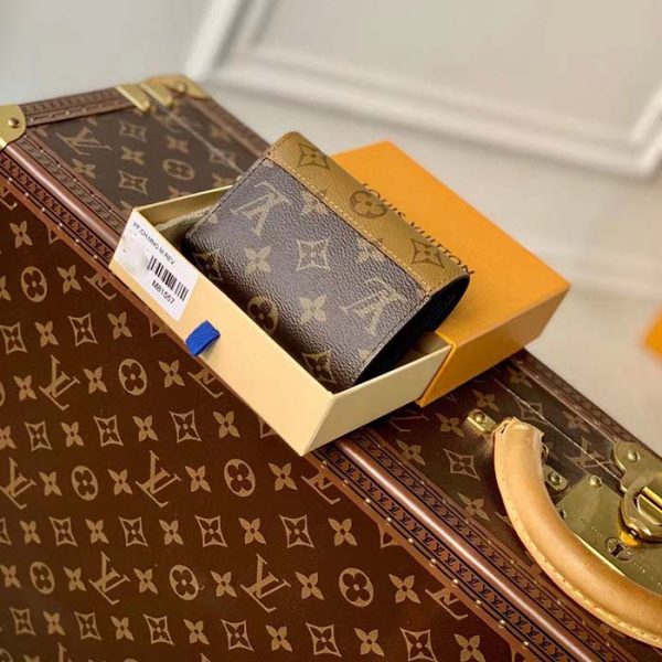 Louis Vuitton LV Unisex Victorine Wallet Brown Monogram Reverse Coated Canvas For Sale