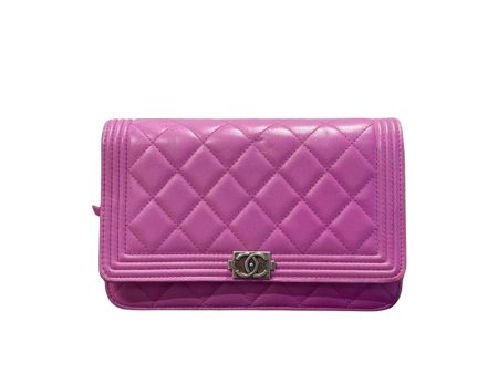 Boy Wallet on Chain Lambskin Purple RHW Hot on Sale