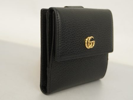 GUCCI  GG Marmont Gold Hardware 456122 Women s Leather Wallet Black Online