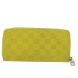 LOUIS VUITTON Damier Infini Zippy Wallet Vertical Wallet Yellow N62236 LV 38679 Fashion