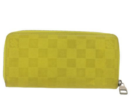 LOUIS VUITTON Damier Infini Zippy Wallet Vertical Wallet Yellow N62236 LV 38679 Fashion