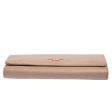 Prada Beige Saffiano Lux Leather Flap Continental Wallet Supply