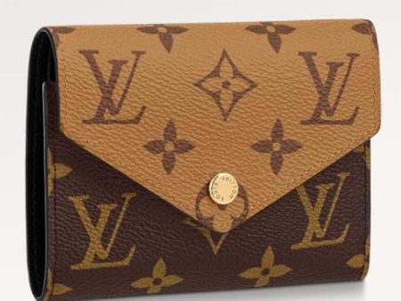 Louis Vuitton LV Unisex Victorine Wallet Brown Monogram Reverse Coated Canvas For Sale