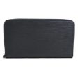 LOUIS VUITTON Round Zipper Long Wallet Epi Zippy Organizer NM Leather Noir Unisex M62643 Discount