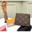 Louis Vuitton LV Unisex Multiple Wallet Coated Canvas Cowhide Leather Canvas Lining Fashion