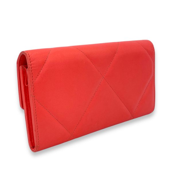 C19 Wallet Coral in Goat Leather, Gold hardware Sale