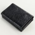 BALENCIAGA 477455 Mini wallet trifold wallet compact leather color black unisex Fashion