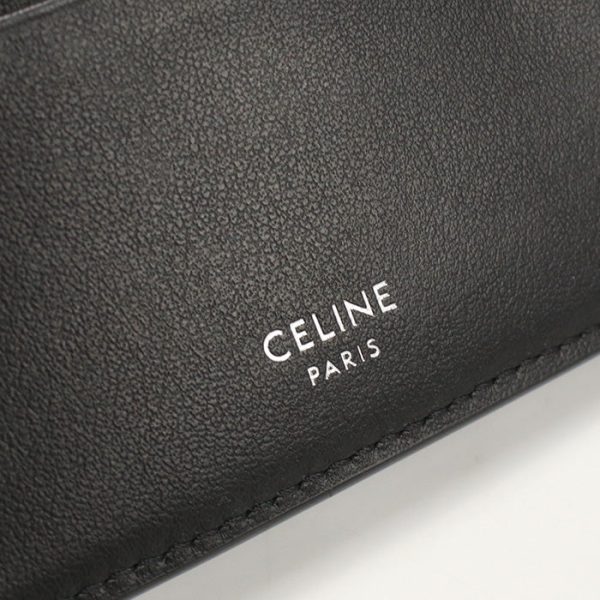 CELINE 10C87 3DME 38SI Bifold wallet Folded Calfskin black mens Online