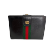 Gucci Vintage Leather Compact Web Wallet Online Hot Sale